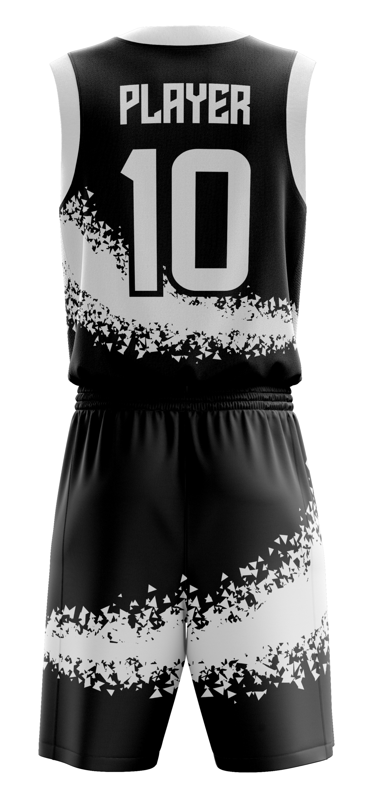 Black Classic Basketball Uniform Set - Image 2