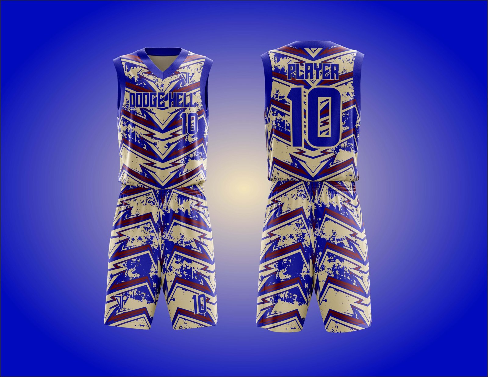Blue Lightning Basketball Uniform