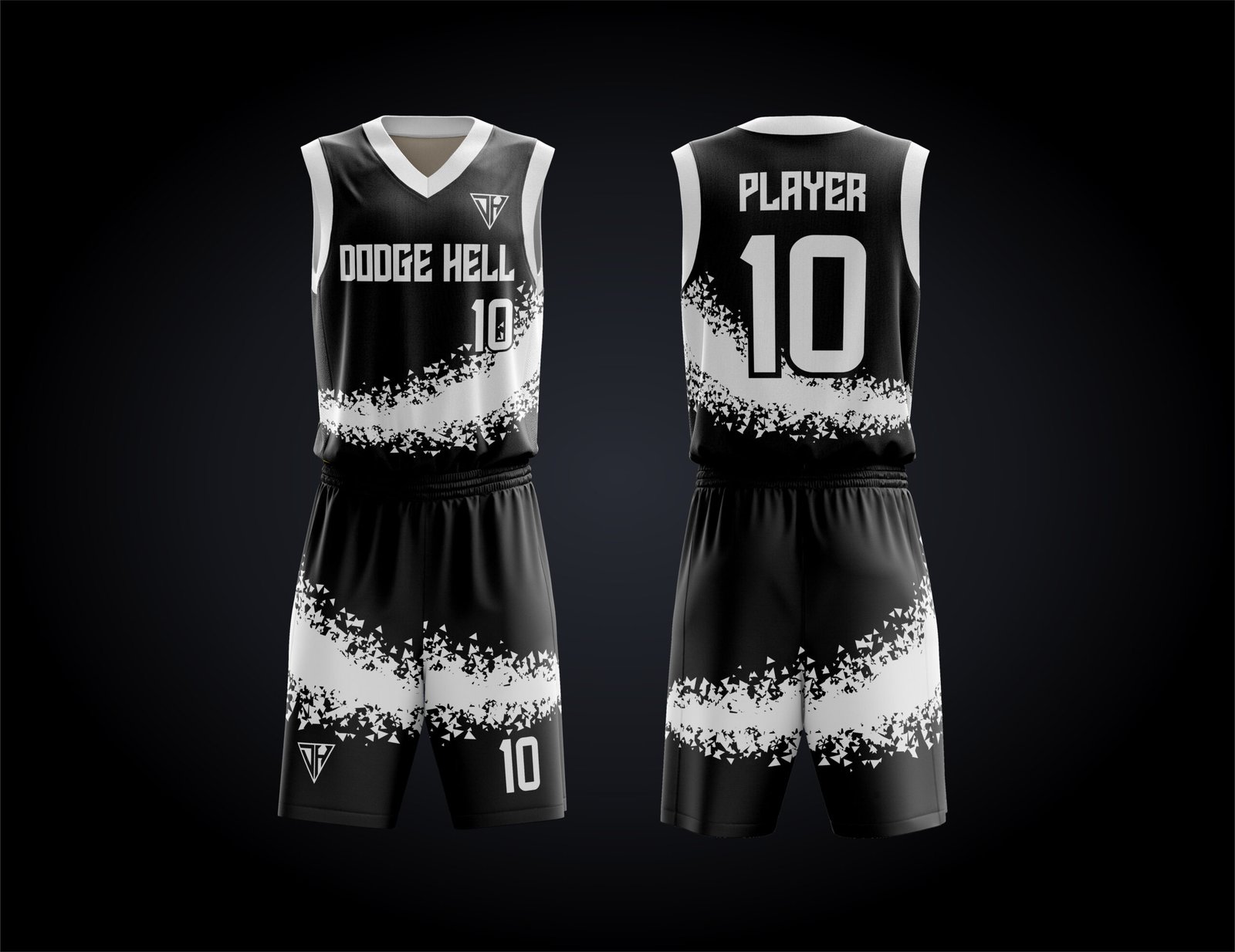 Black Classic Basketball Uniform Set