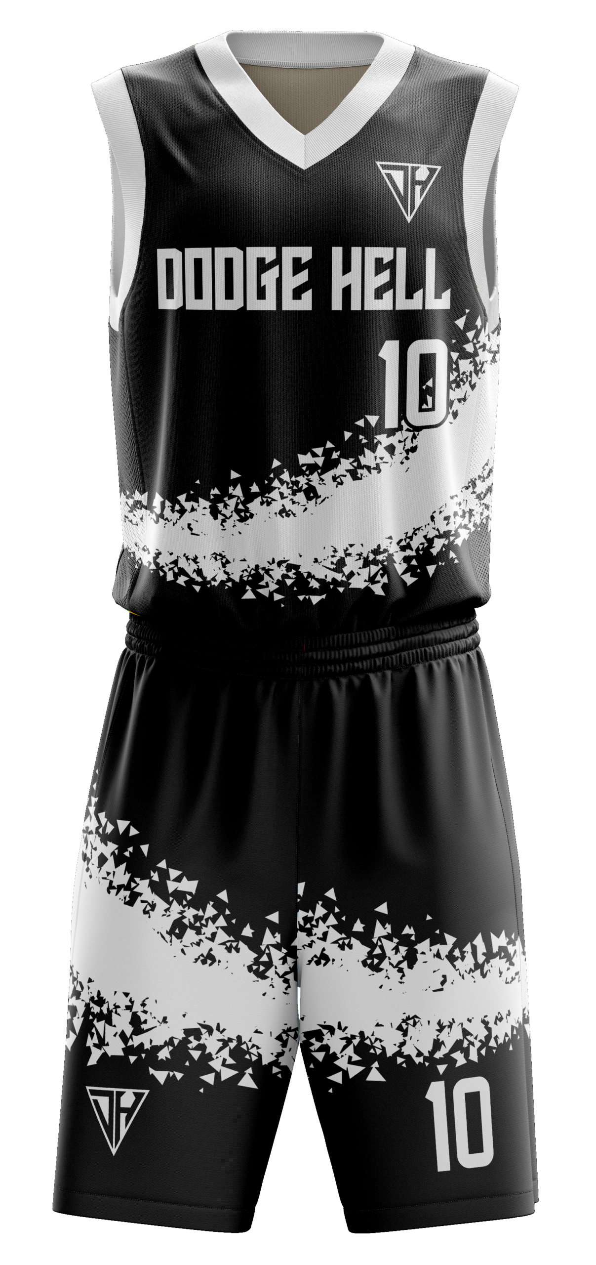 Black Classic Basketball Uniform Set - Image 3
